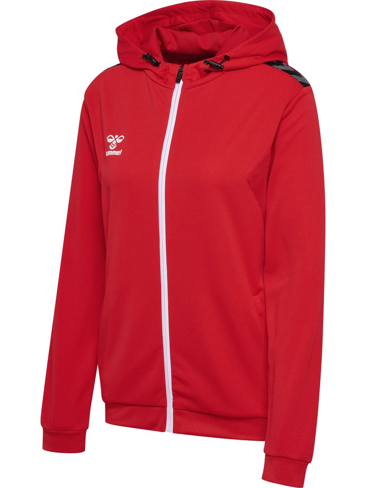 Hummel hmlAUTHENTIC PL ZIP HOODIE WOMAN - true red