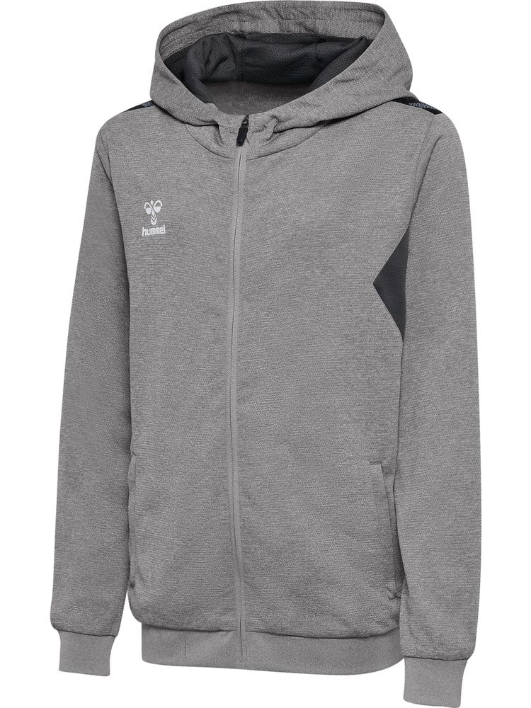 Hummel hmlAUTHENTIC PL ZIP HOODIE KIDS - grey melange