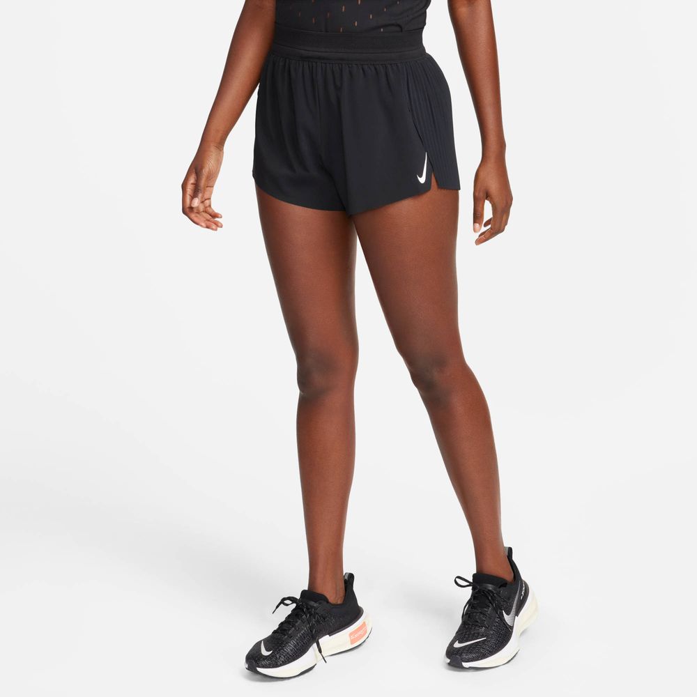 Nike AeroSwift Dri-FIT ADV Laufshorts mit mittelhohem Bund und Innenslip (Damen, ca. 7,5 cm) - Black / White