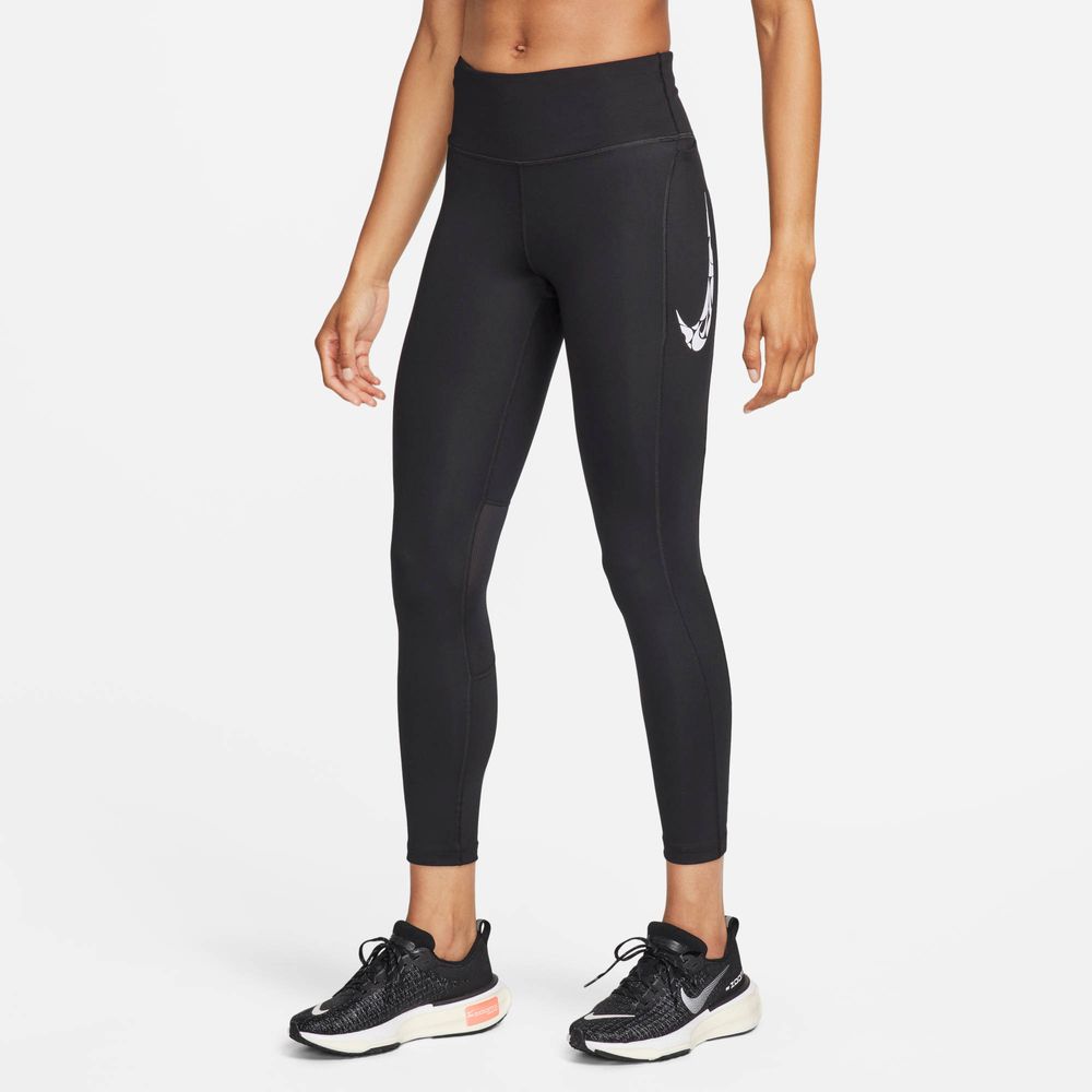 Nike Fast 7/8-Lauf-Leggings mit mittelhohem Bund und Taschen für Damen