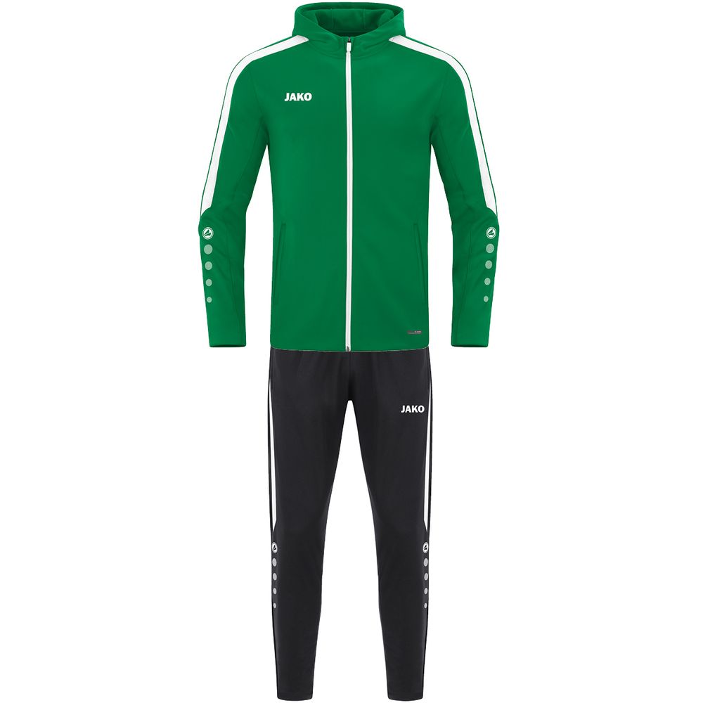 Jako Trainingsanzug Polyester Power mit Kapuze - sportgrün