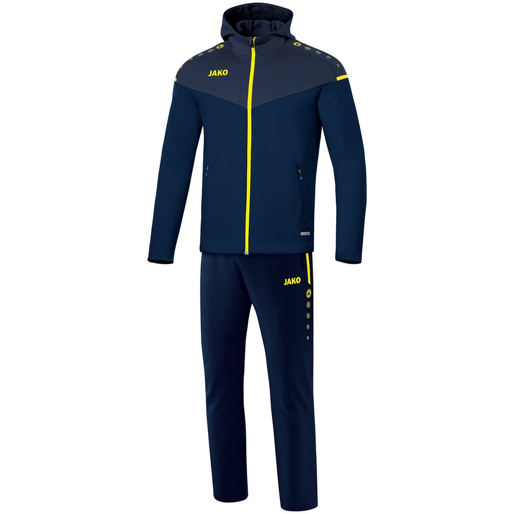 Jako Präsentationsanzug Champ 2.0 mit Kapuze - marine/darkblue/neongelb