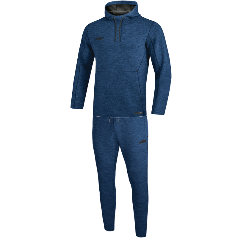 Jako Jogginganzug Premium Basics mit Kapuzensweat - marine meliert