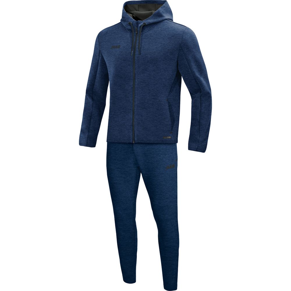Jako Jogginganzug Premium Basics mit Kapuze - marine meliert