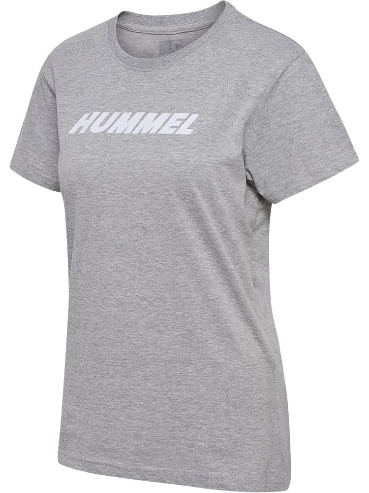 Hummel Hmlelemental Logo Cotton Tee Woman - grey melange