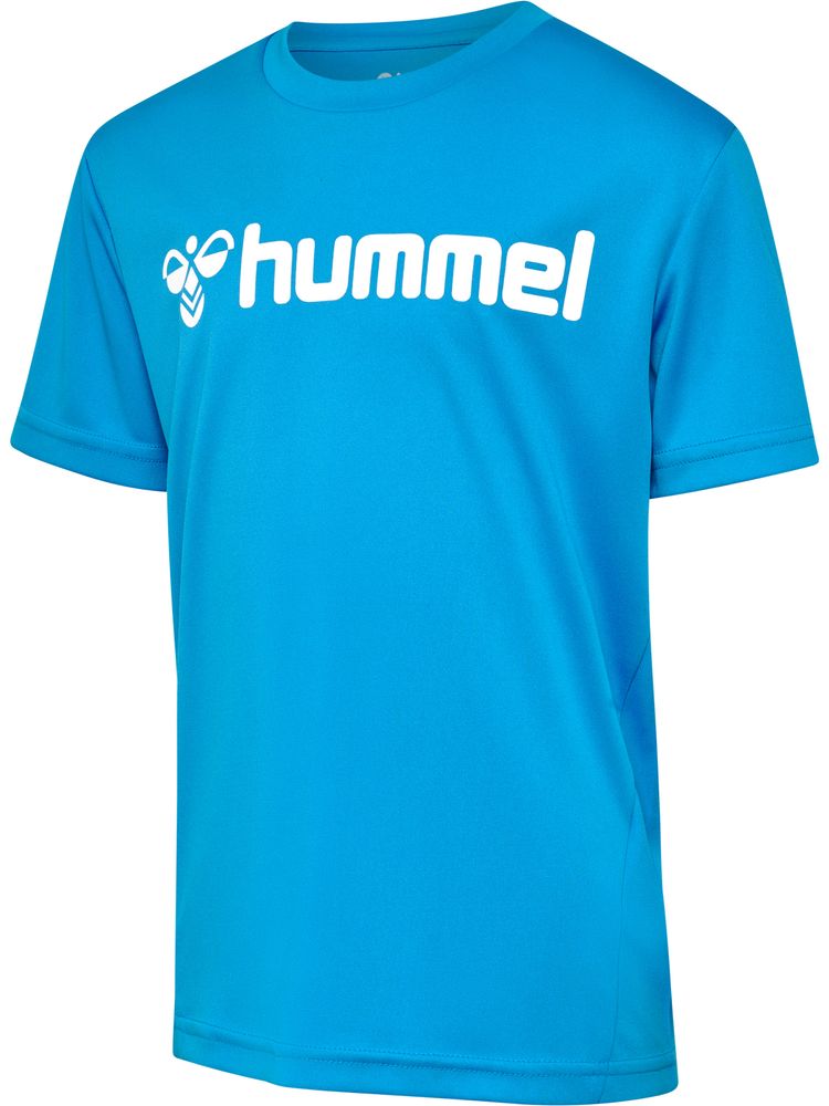 Hummel Hmllogo Jersey S/S Kids - diva blue
