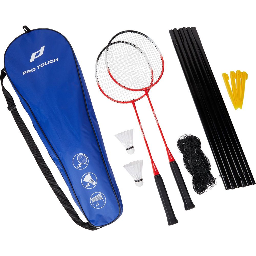 Pro Touch Badminton-Set Speed 100 - 2 Ply Net Set - red/black/white