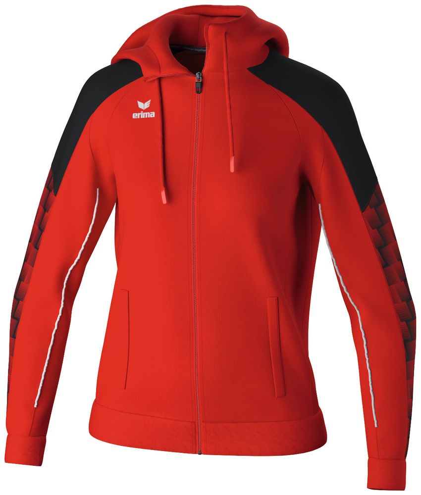 Erima Evo Star Training Jacket With Hood - red/black