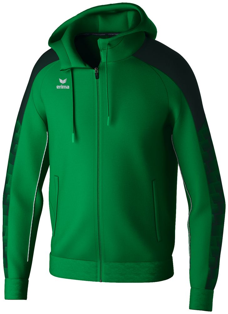 Erima Evo Star Training Jacket With Hood - smaragd/pine grove