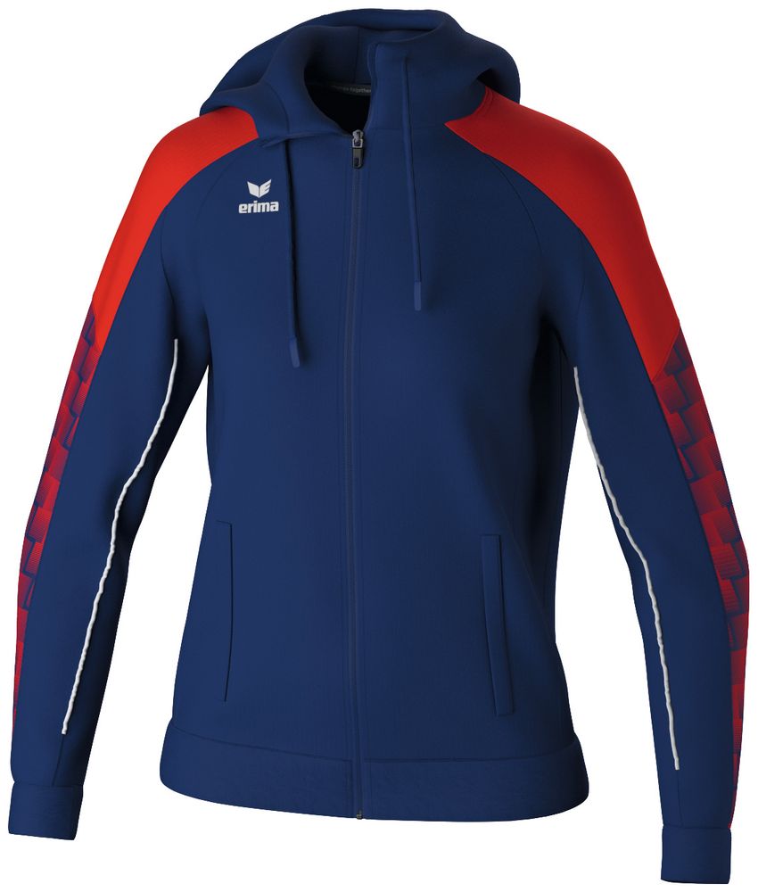 Erima Evo Star Training Jacket With Hood - new navy/red