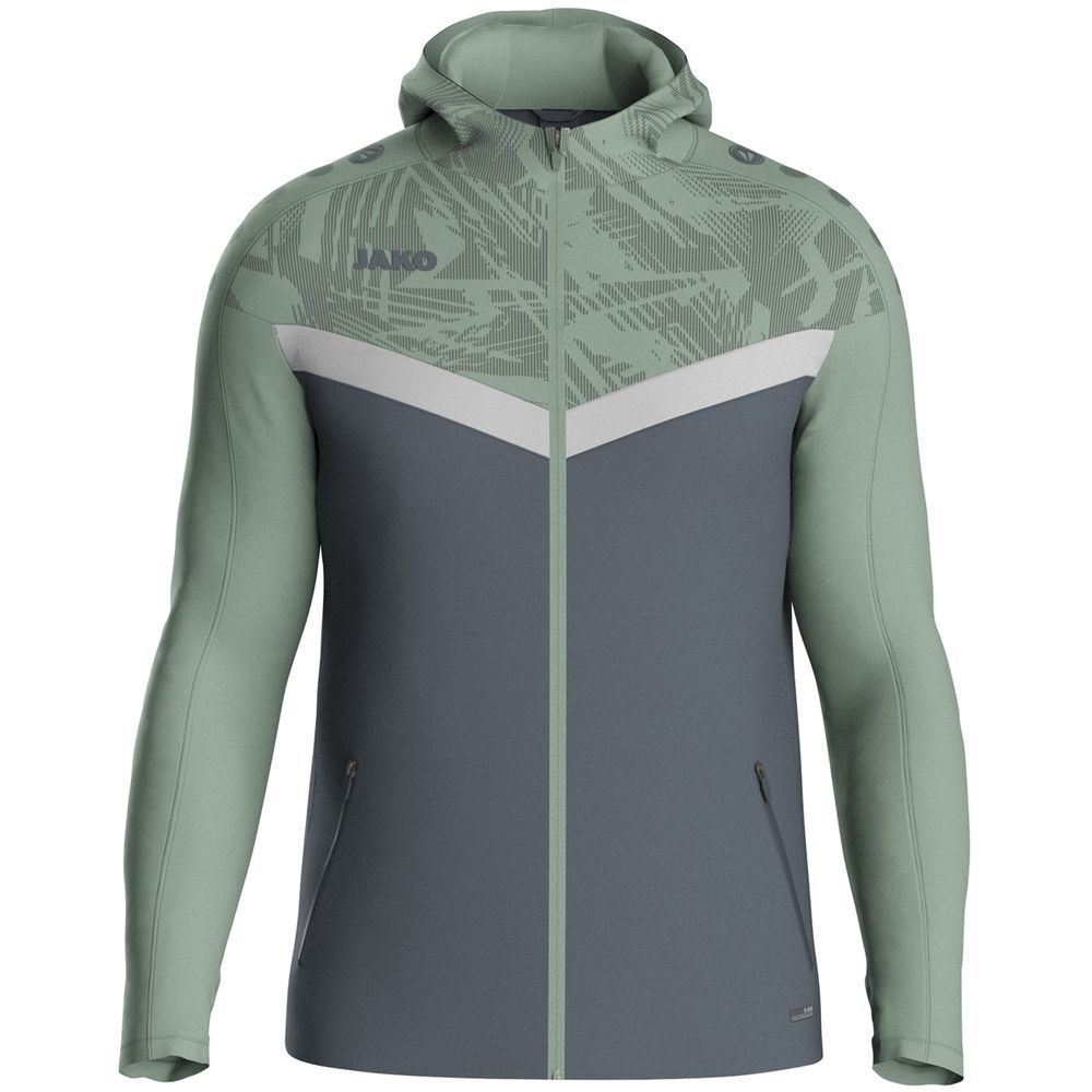 Jako Kapuzenjacke Iconic - anthra light/mintgrün/soft grey