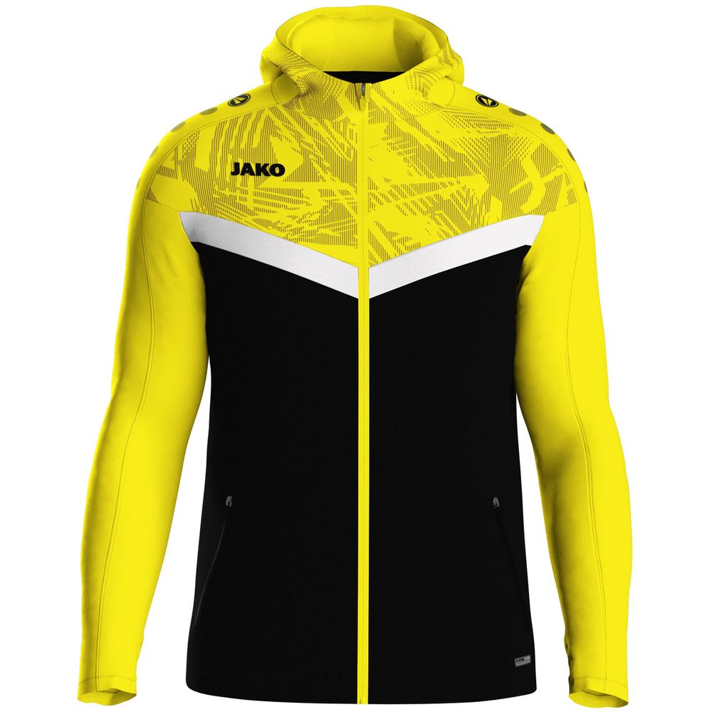 Jako Kapuzenjacke Iconic - schwarz/soft yellow