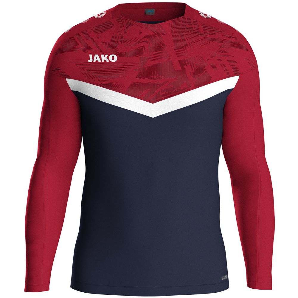 Jako Sweat Iconic - marine/chili rot