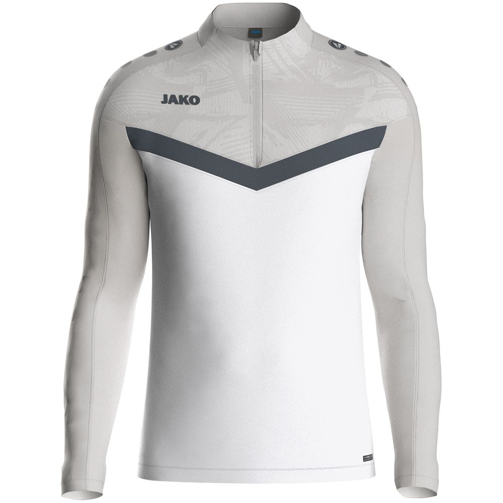 Jako Ziptop Iconic - weiß/soft grey/anthra light