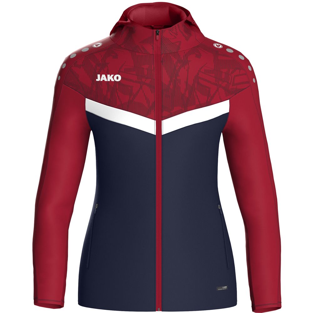 Jako Kapuzenjacke Iconic - marine/chili rot