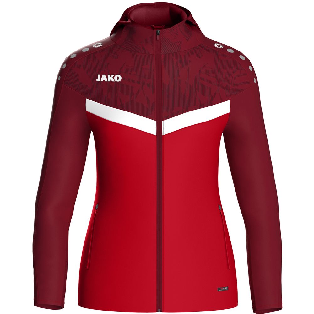 Jako Kapuzenjacke Iconic - rot/weinrot