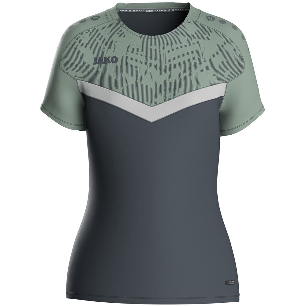 Jako T-Shirt Iconic - anthra light/mintgrün/soft grey