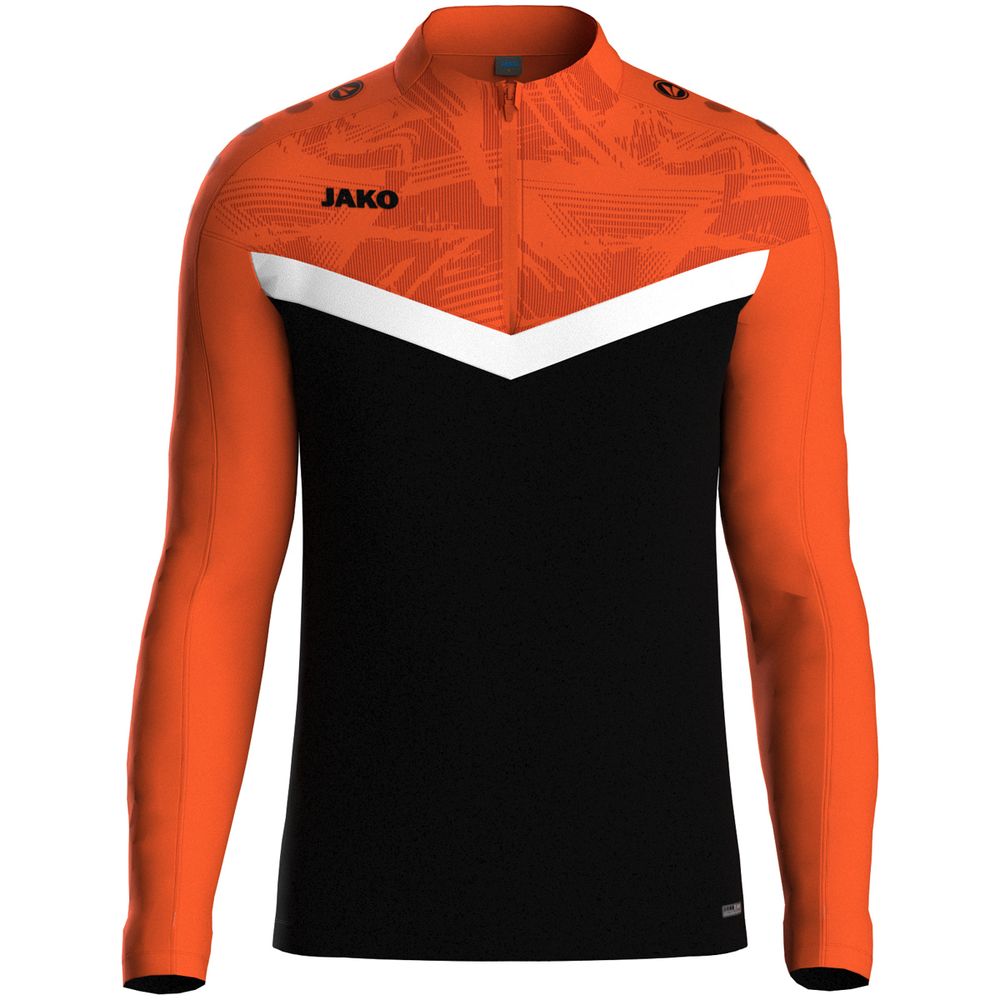 Jako Ziptop Iconic - schwarz/neonorange
