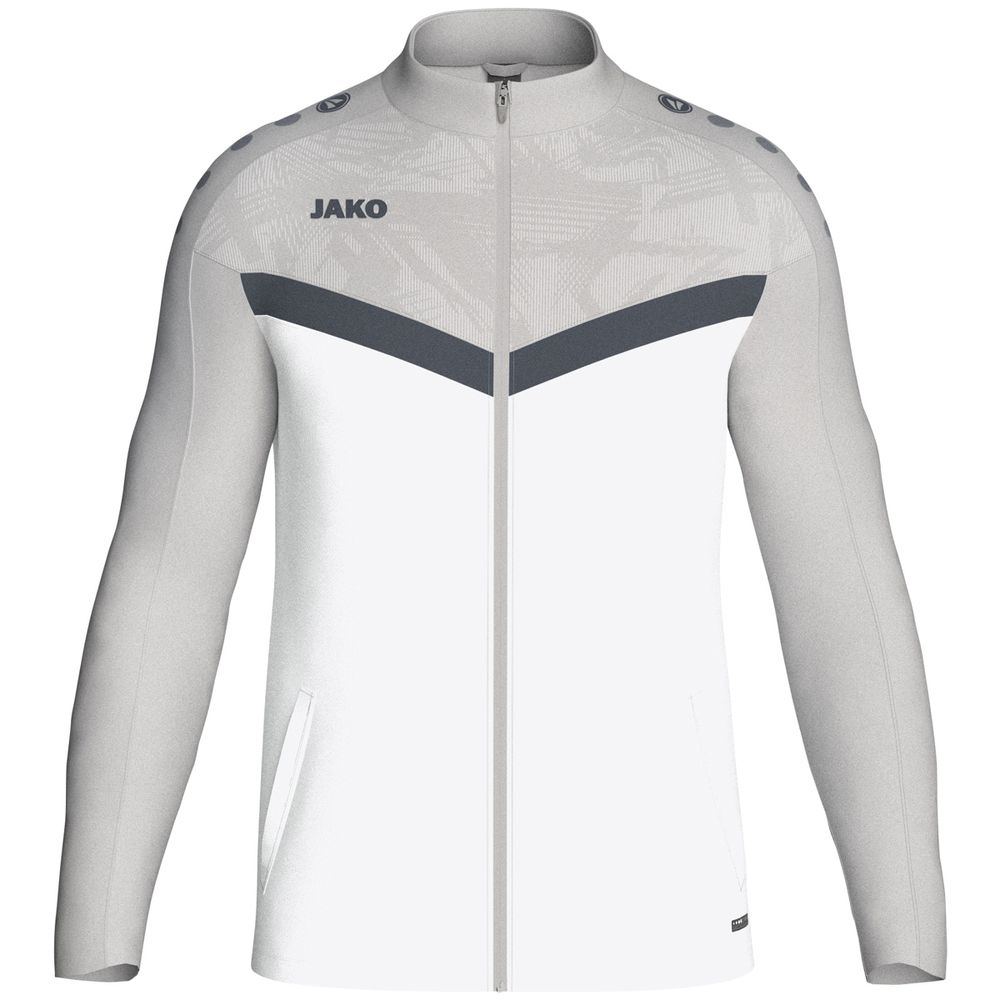 Jako Polyesterjacke Iconic - weiß/soft grey/anthra light