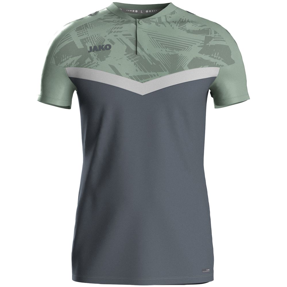 Jako Polo Iconic - anthra light/mintgrün/soft grey