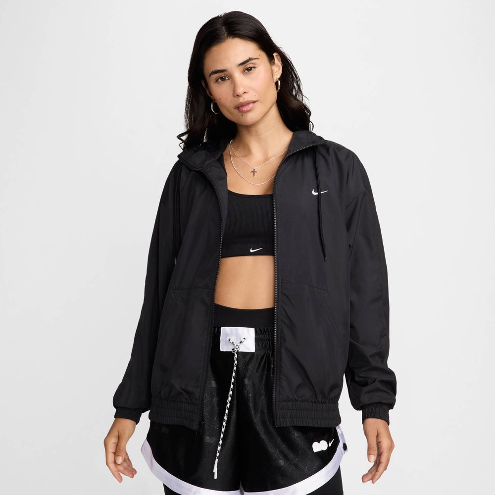 Nike Sportswear Classic Wovens Weite Kapuzenjacke mit UV-Schutz für Damen