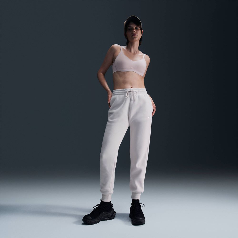 Nike Alate Minimalist Gepolsterter Sport-BH mit verstellbaren Trägern und leichtem Halt Damen - Particle Beige / White