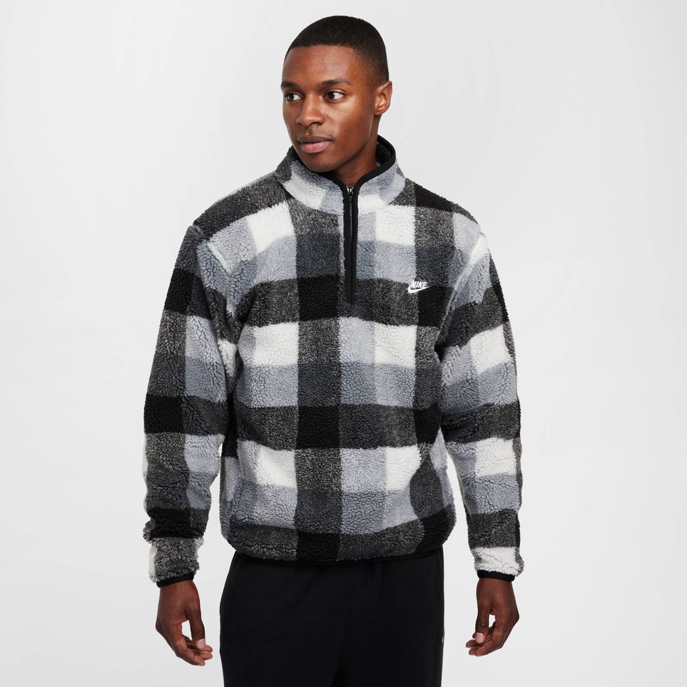 Nike M Nk Club Ssnl Wntrzd Aop Hz - black/white/smoke grey