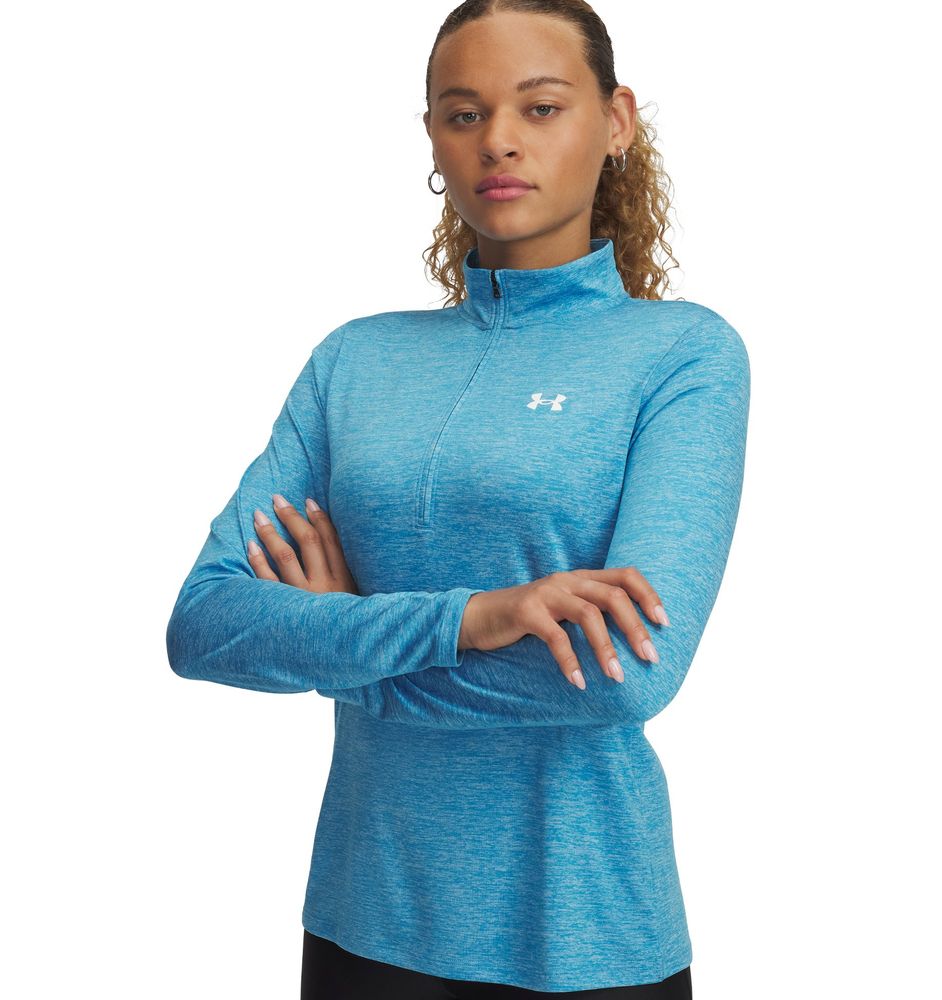 Under Armour Tech 1/2 Zip- Twist - ether blue