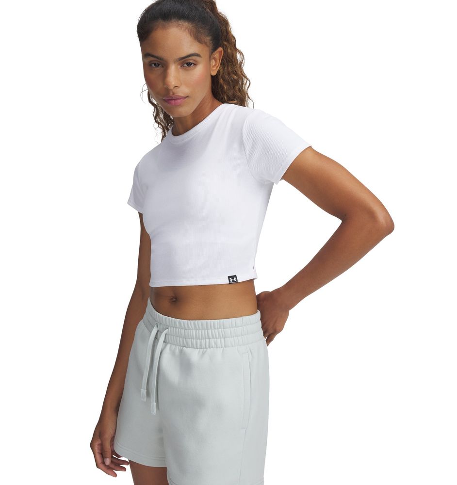 Under Armour Ua Rival Rib Baby Tee - white