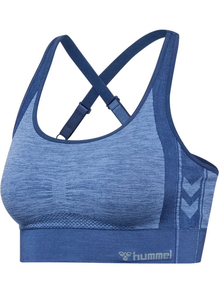 Hummel Hmlmt Shine Seamless Sports Bra - blue indigo melange