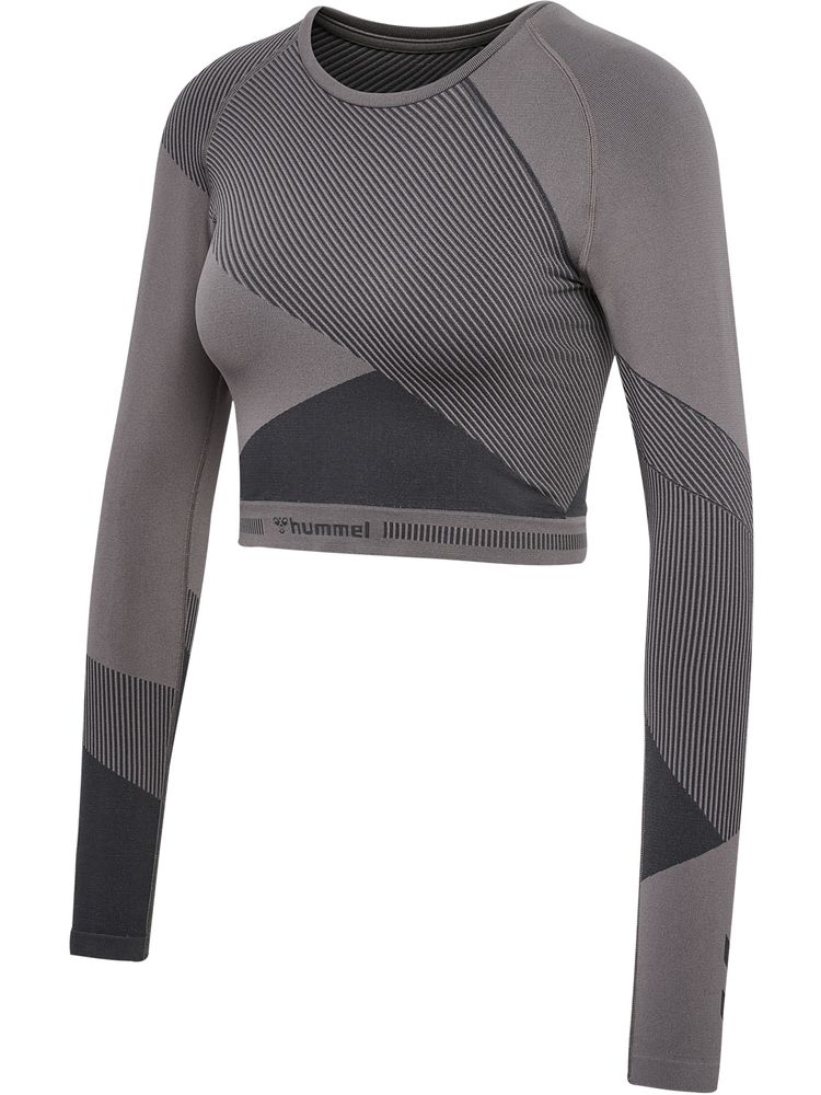 Hummel Hmlunity Seamless Crop T-Shirt L/S - blackened pearl