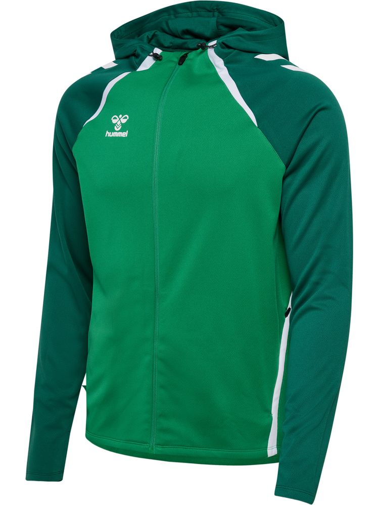 Hummel Hmllead 2.0 Zip Hoodie - jelly bean/evergreen