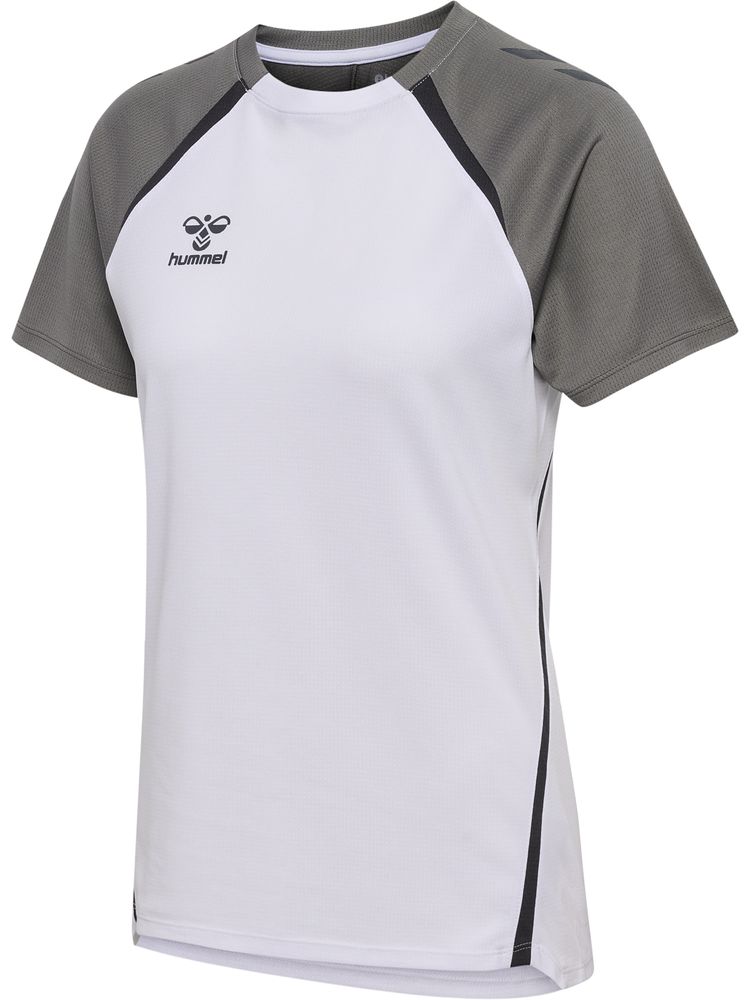 Hummel Hmllead 2.0 Jersey S/S Woman - white/steel gray