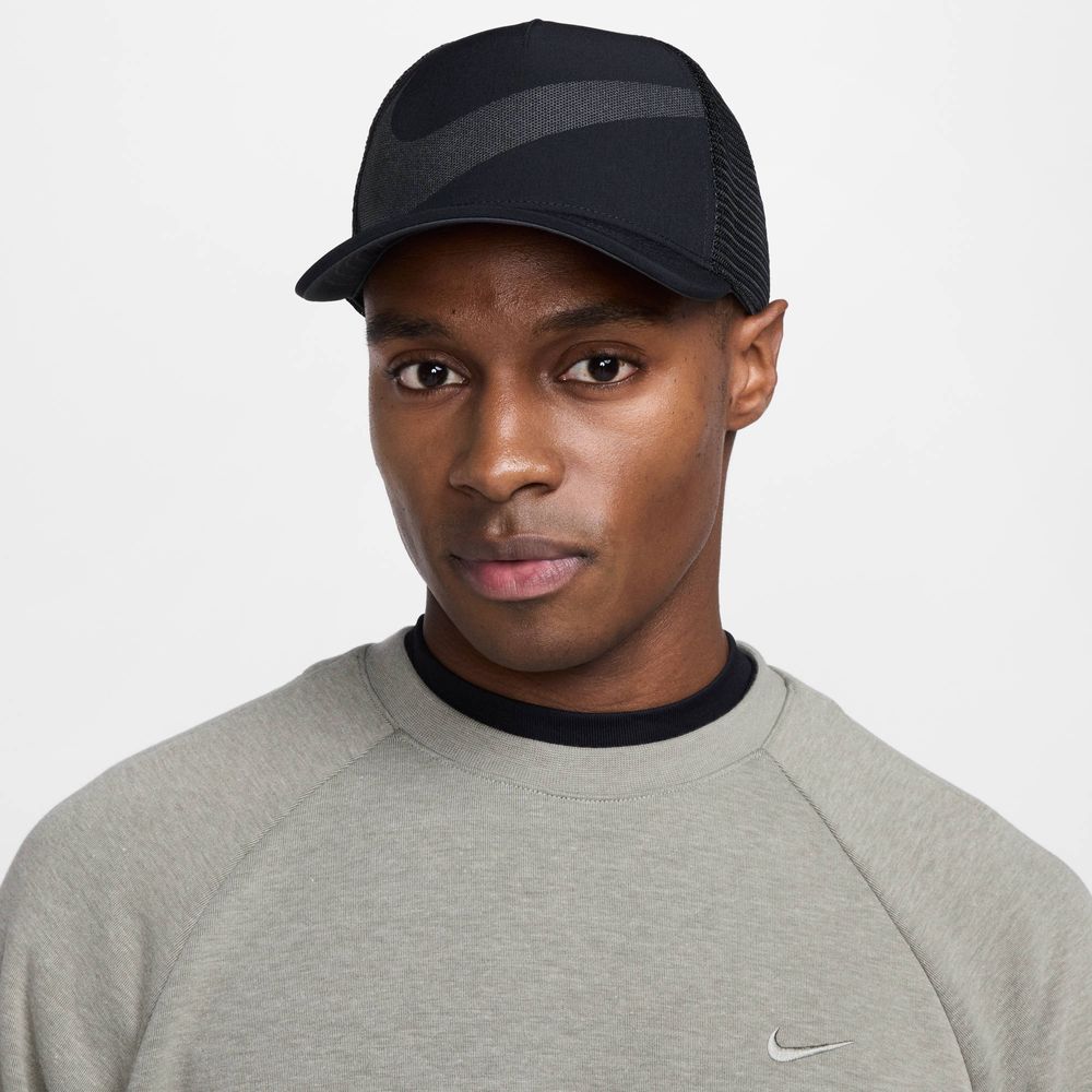 Nike U Nk Df Rise Cap Ab Big Swsh - black