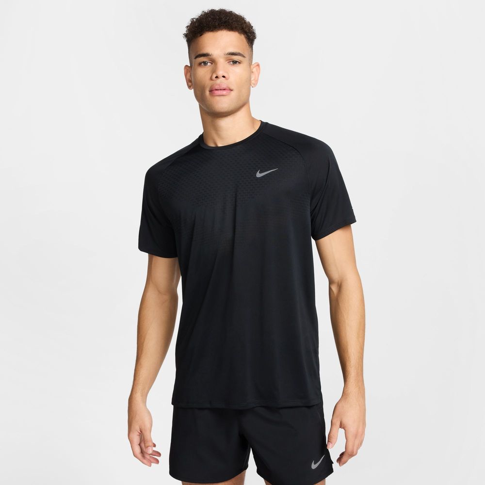Nike Stride Dri-FIT ADV Kurzarm-Laufoberteil Herren - Black / Reflective Silv