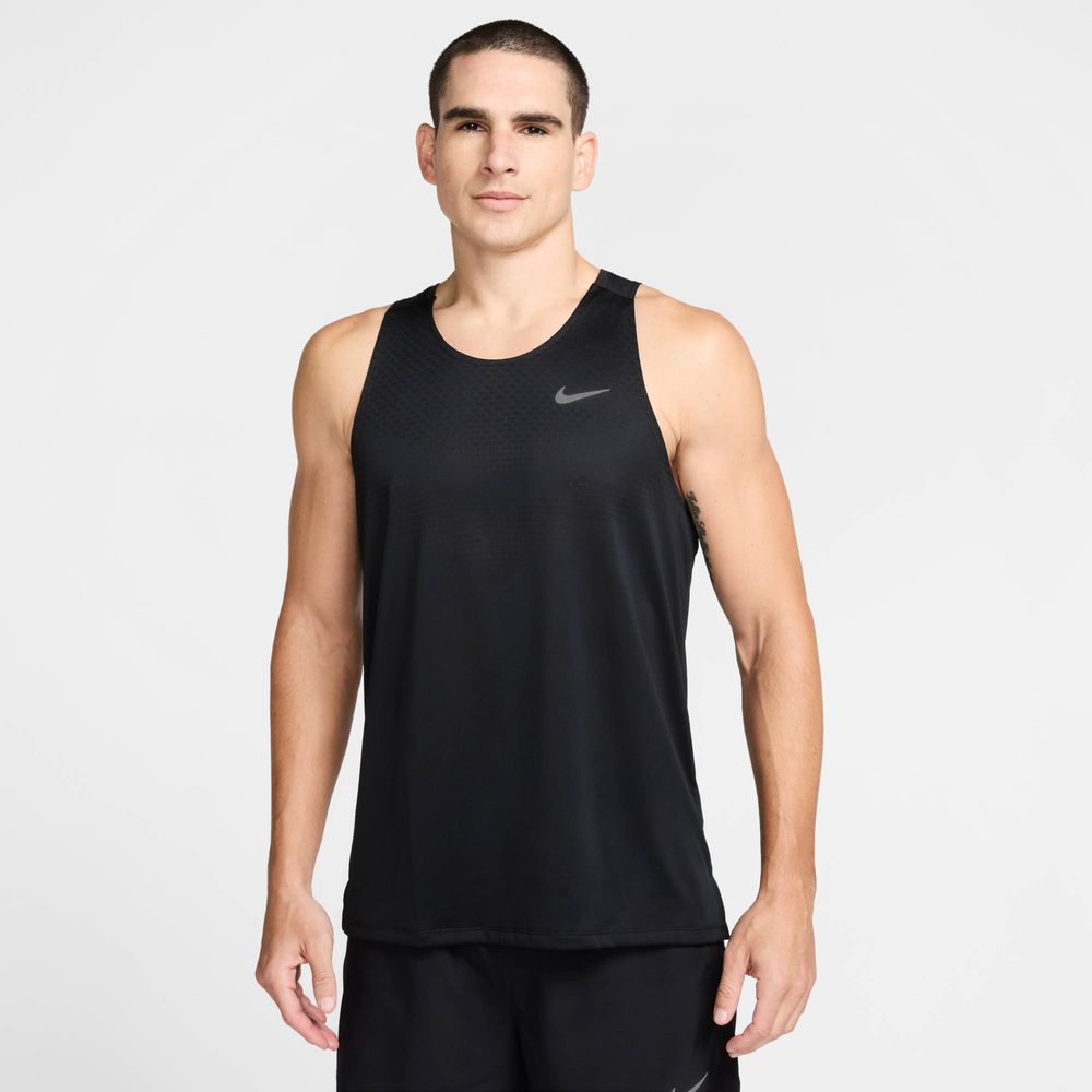 Nike M Nk Dfadv Stride Tank - black/reflective silv