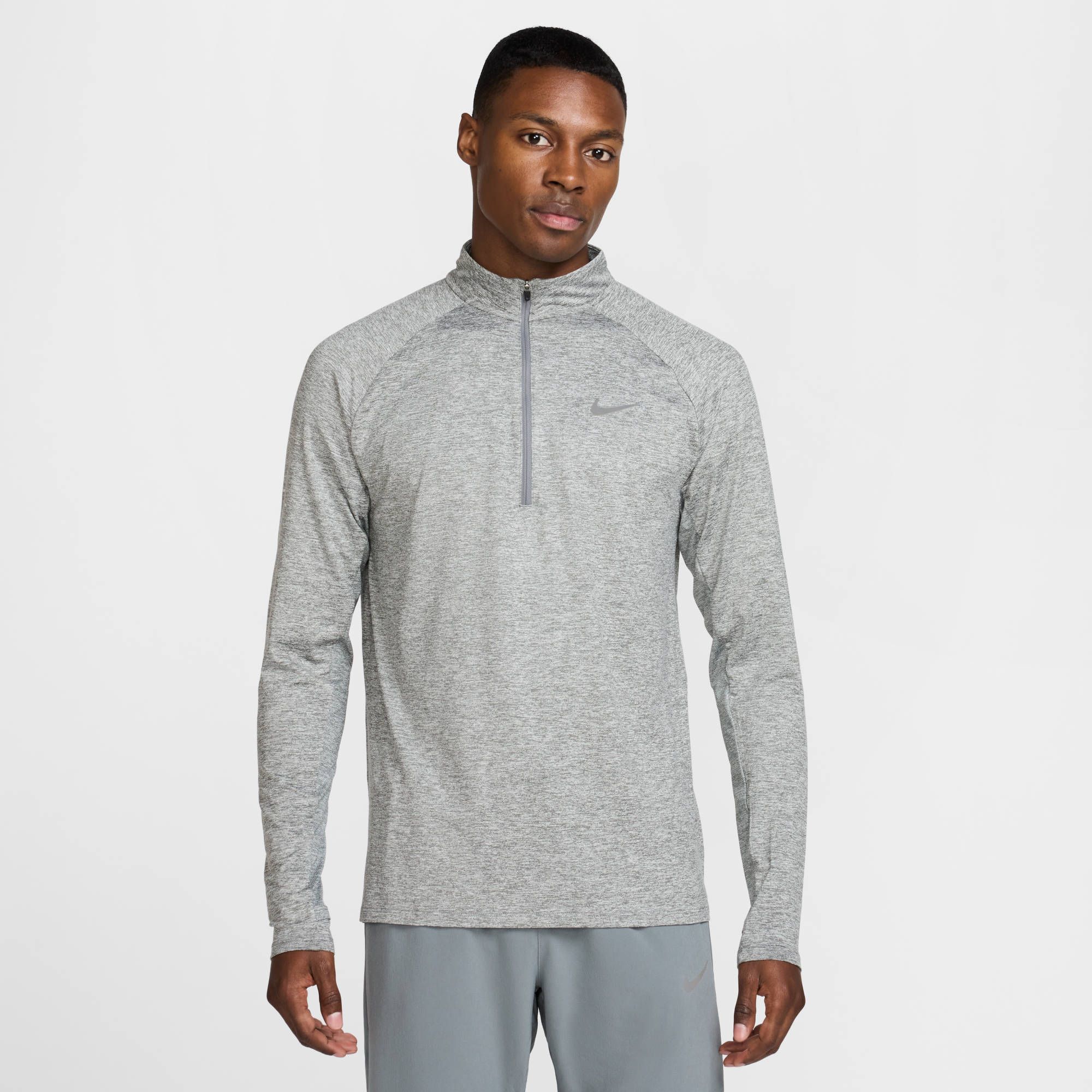 Nike M Nk Df Stride Hz Midlayer - smoke grey/htr/reflective silv