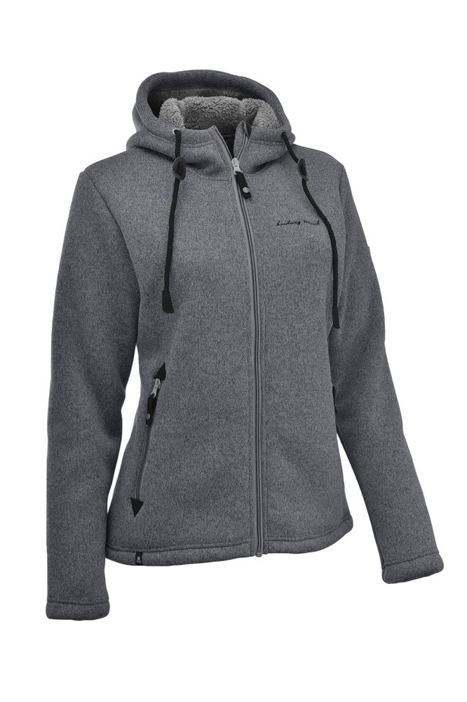 MAUL Damen Chieming Strickfeecejacke+Kapuze