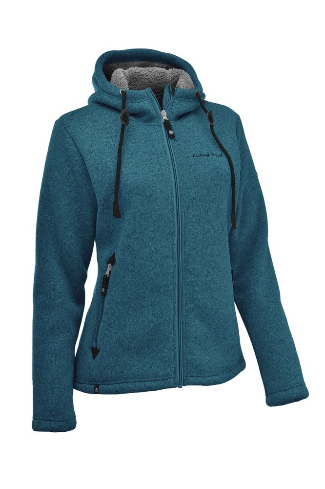 Maul Chieming - Strickfeecejacke+Ka - petrol