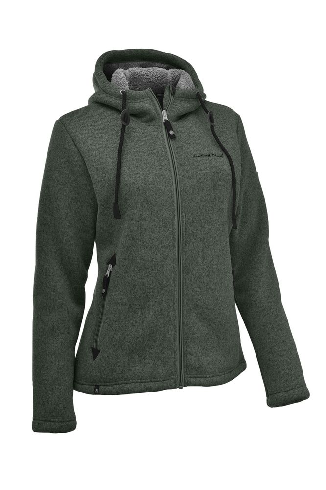 Maul Chieming - Strickfeecejacke+Ka - forest green