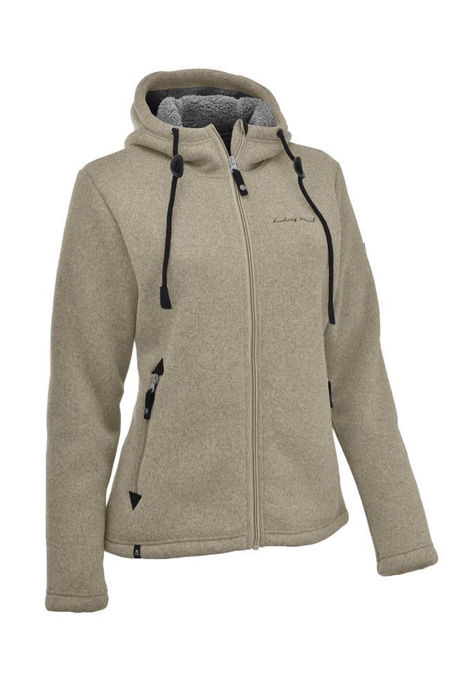 Maul Chieming - Strickfeecejacke+Ka - beige