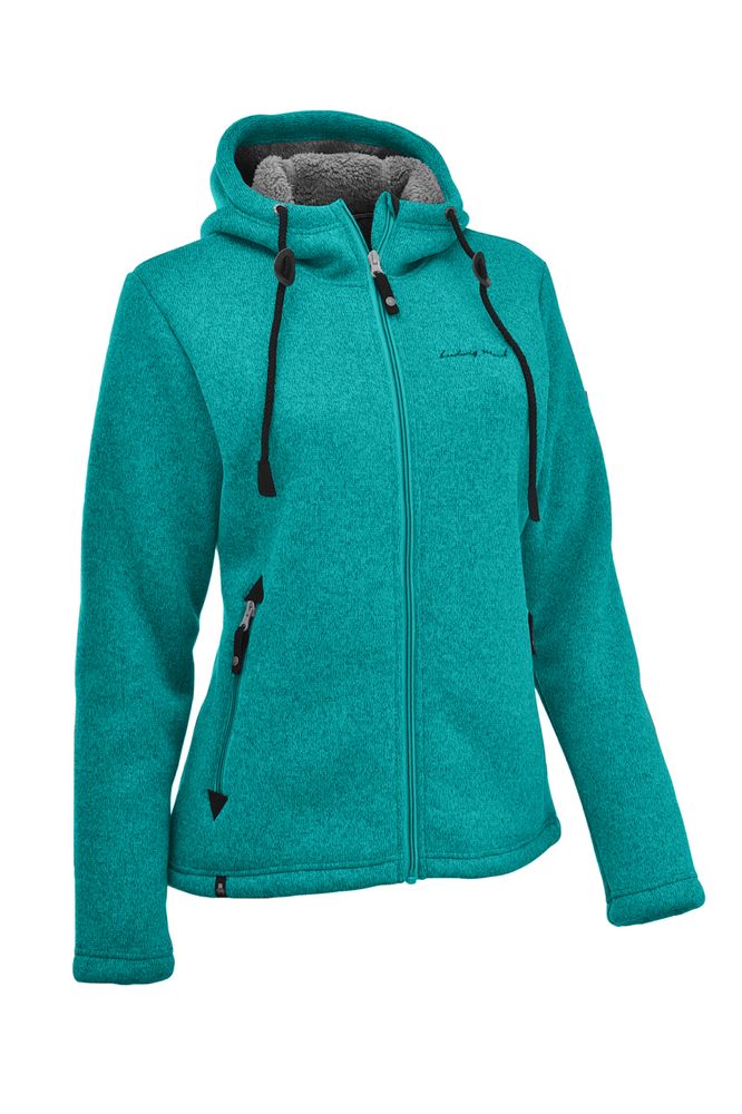 Maul Chieming - Strickfeecejacke+Ka - gruen