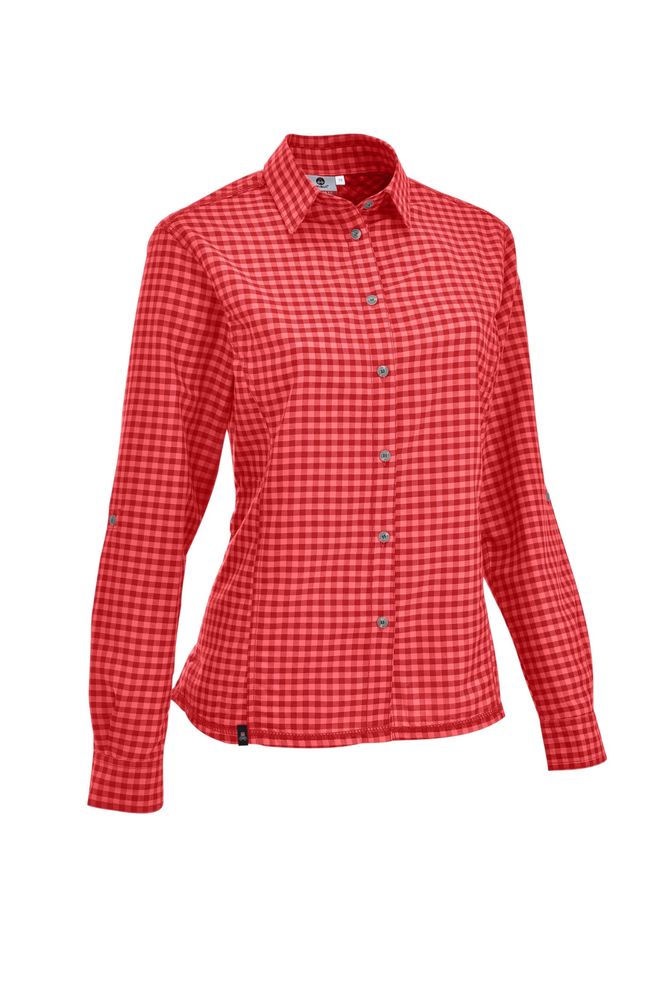 Maul Mosel - 1/1 Flanellbluse Karo - coral