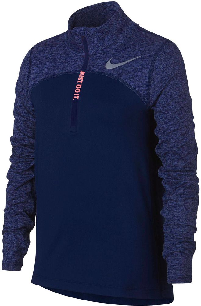 Nike G NK DRY ELMNT TOP LS HZ - BLUE VOID