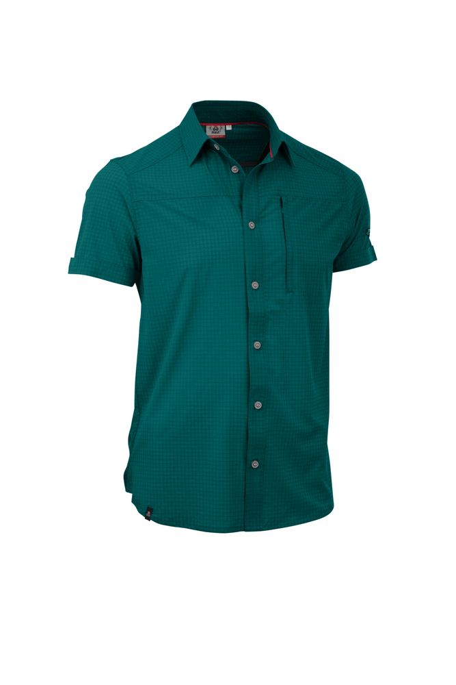 Maul Veniv 4Xt - 1/2 Hemd Karo Elas - green