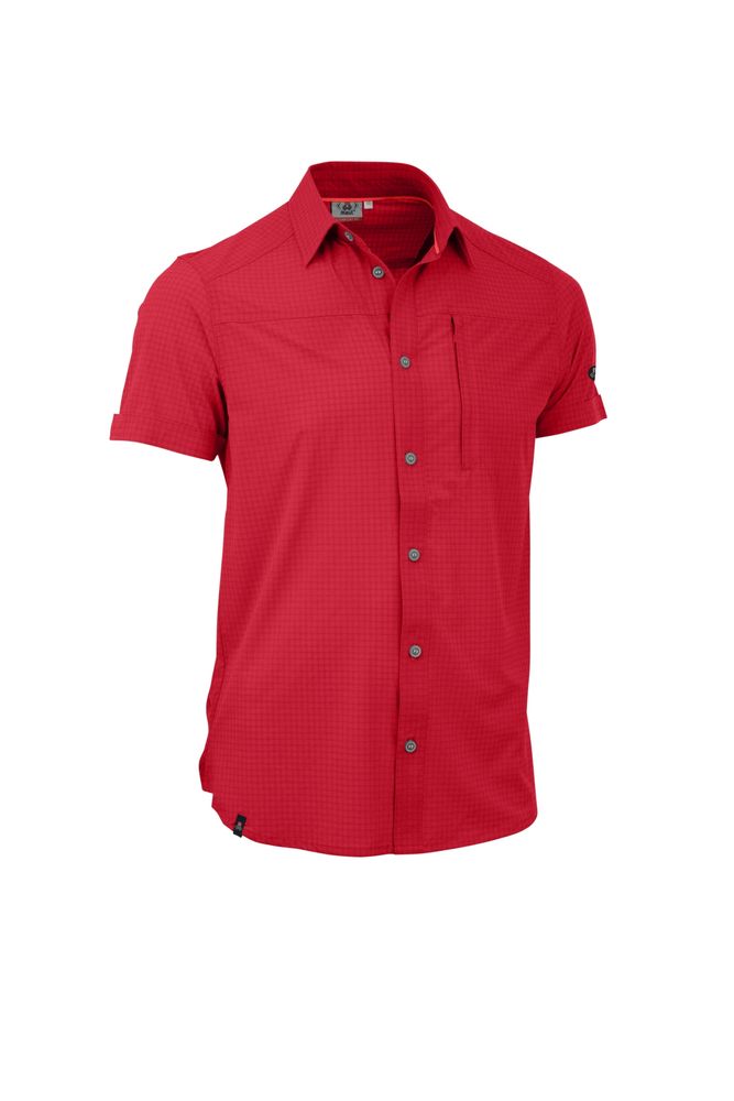 Maul Veniv 4Xt - 1/2 Hemd Karo Elas - red