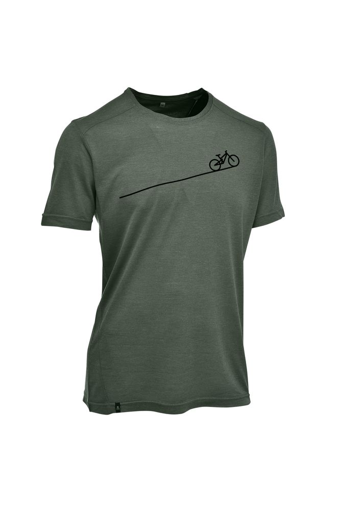 Maul Bezau - 1/2 T-Shirt+Print - forest green