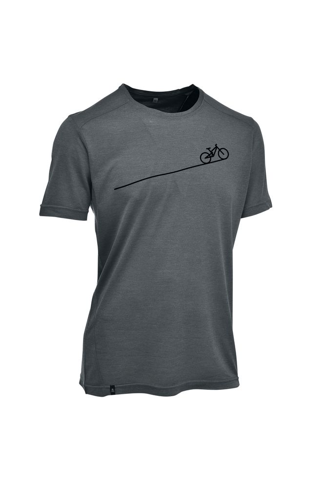 Maul Bezau - 1/2 T-Shirt+Print - dark grey