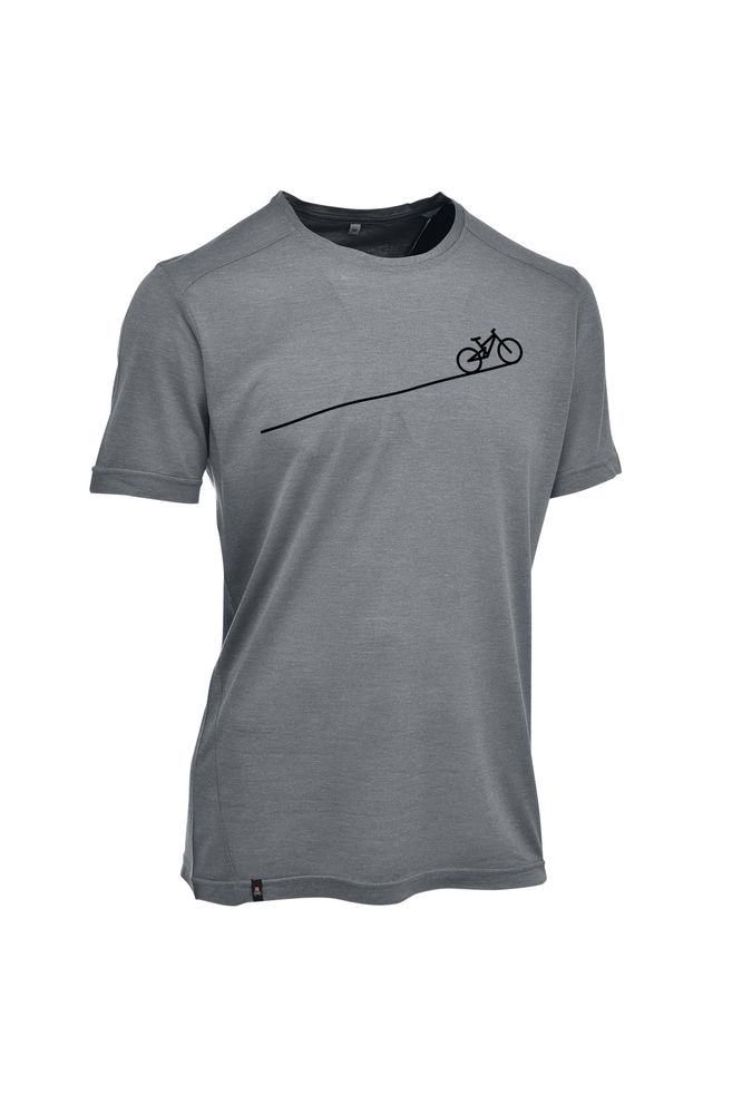 Maul Bezau - 1/2 T-Shirt+Print - anthra
