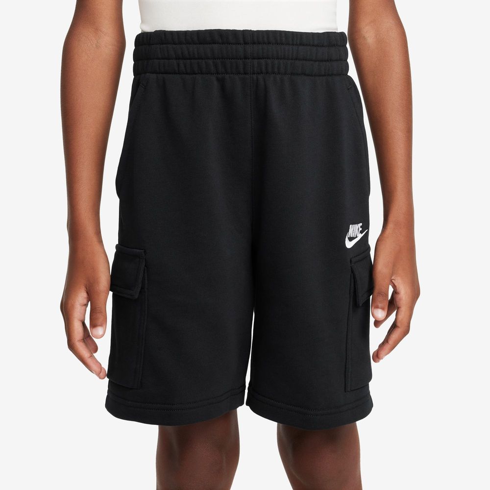 Nike K Nsw Club Ft Crgo Short Lbr - black/black/white
